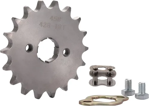 Vista 11 de WOOSTAR Piñón delantero para motocicleta 428-10T 17mm para 50cc 70cc 90cc 110cc 125cc Dirt Pit Bike Mini Bike ATV 4 ruedas