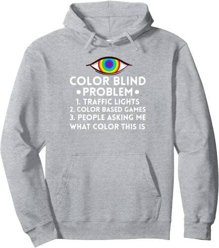 Vista 3 de Color Blind Test Funny Glasses Visions Pullover Hoodie