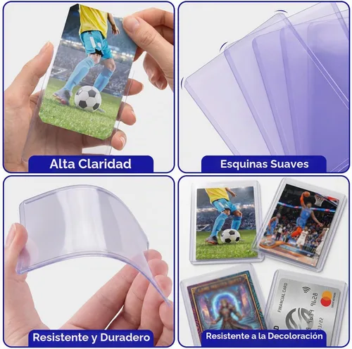 Vista 2 de Paquete de 200 fundas para tarjetas de plástico duro, 3 x 4