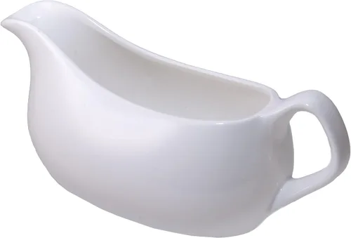 Vista 9 de Salsa, bote de salsa de 9.4 onzas, cuenco de salsa de 9.5 fl oz, plato de cerámica para servir, dispensador blanco (9.4 onzas)