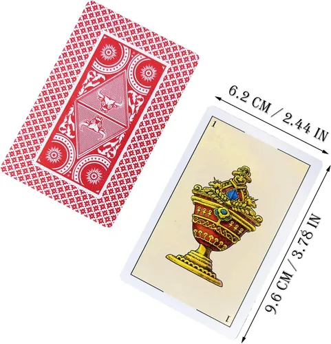 Vista 6 de CDBXRA 2 barajas de cartas españolas Cartas Españolas, Baraja Española, Briscas Cards Puerto Rico, naipes mexicanos, cartas españolas de plástico