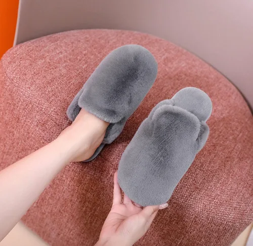 Vista 7 de Pantuflas de espuma viscoelástica para mujer, peludas, peludas, para exteriores, interiores, cálidas, acogedoras, suaves, planas, cómodas