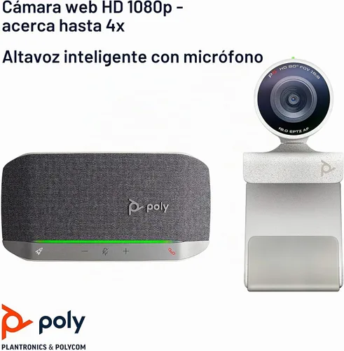 Vista 3 de POLY POLY - Cámara web Studio P5 con kit de altavoz Poly Sync 20+ Polycom
