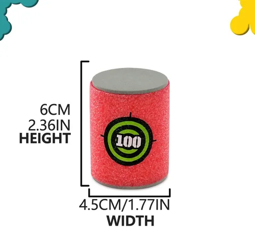 Vista 2 de TORMEN Latas de espuma suave Target Target Soft Bullet Targets Dart Foam Toy Gun Shoot Kid Toy Game Gift