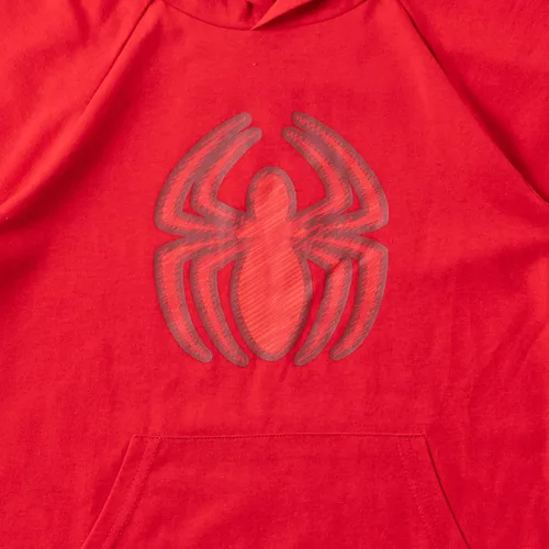 Vista 3 de Marvel Spiderman - Conjunto de camiseta con capucha y pantalones cortos para niños pequeños