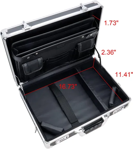 Vista 6 de Vaultz Estuche para portátil con candado, Negro