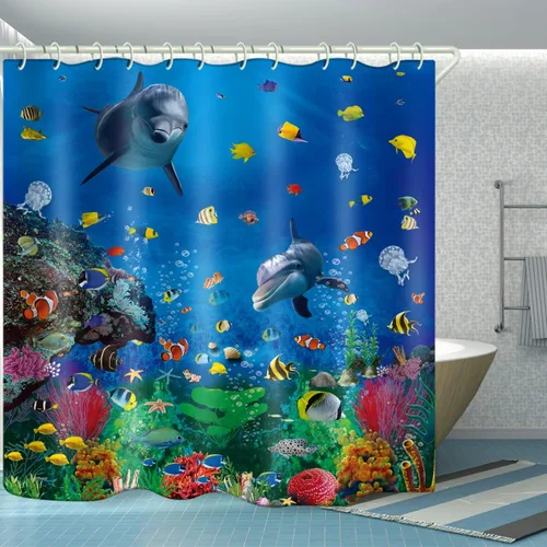 Vista 17 de LYFANS Cortinas de Ducha 3D de Flores Coloridas y Vívidas para Baño, Cortina de Ducha Estándar de Bañera de Lujo, Cortinas de Ducha de Tela