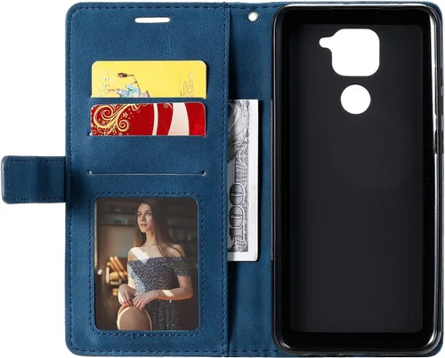 Vista 4 de Funda para Xiaomi Redmi Note 9 Caso,Funda para Xiaomi Redmi Note 9 M2003J15SG M2003J15SS / Redmi 10X 4G M2004J7AC M2003J15SC Funda Flip PU Funda