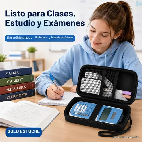 Vista 6 de Funda para calculadora TI-30XS/TI-30XIIS/TI-30Xa/TI-36X Pro Negro