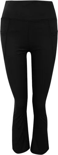 Vista 2 de Pantalones de yoga Elatic para mujer, leggings de yoga de cintura alta, elásticos, acampanados, corte de bota, control de abdomen, entrenamiento