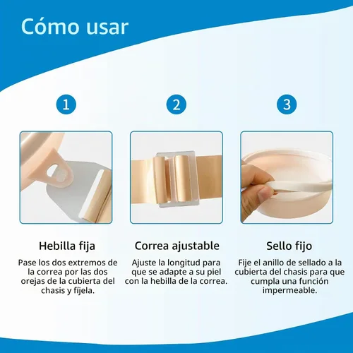 Vista 7 de Cubierta de ducha de ostomía, suministros de ostomía, cubierta de baño impermeable para ostomía, colostomía, protector de heridas de ducha