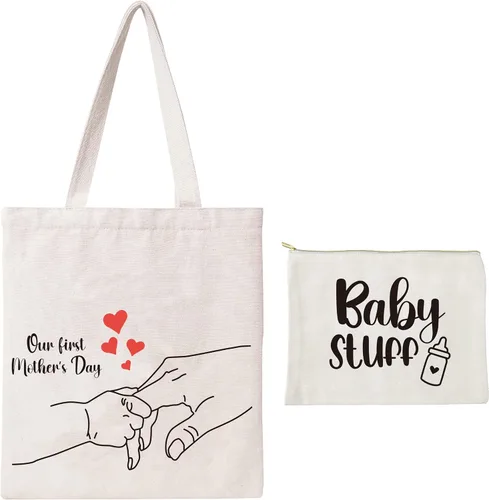 Vista 14 de Bolsa de lona minimalista de algodón reutilizable para mujer, diseño de arte estético, Edificio, Talla única
