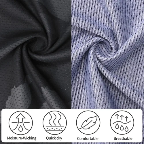 Vista 4 de Wisdom Leaves Camiseta de ciclismo de montaña para hombre, de manga corta, para descenso, absorbe la humedad y de secado rápido