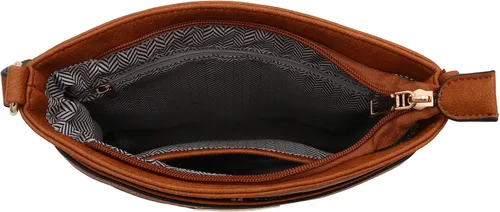 Vista 46 de Bolso bandolera clásico de tamaño mediano con placa dorada