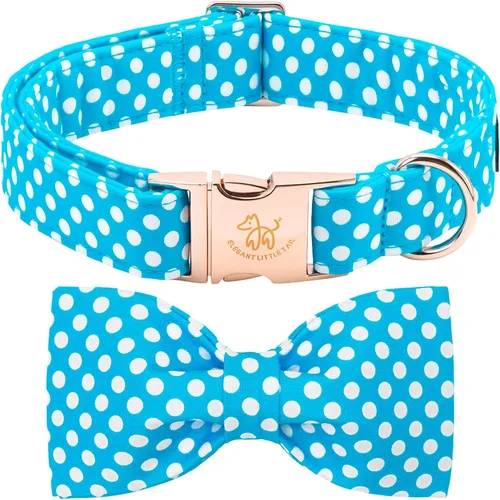 Vista 19 de Elegant little tail Independence - Collar patriótico para mascotas con pajarita para mascotas del 4 de julio de algodón suave para mascotas
