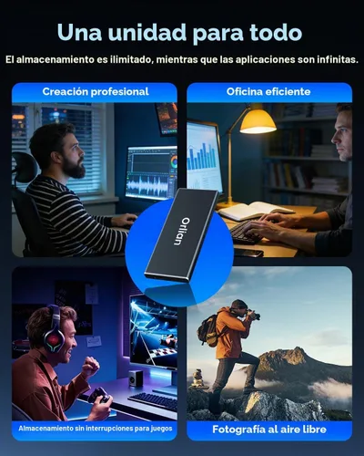 Vista 7 de Orlian Unidad de estado sólido SSD portátil externa de 120 GB USB 3.1 Gen 2 de hasta 500 MB/s de estado sólido de alta velocidad para teléfono