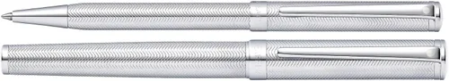 Vista 3 de Sheaffer Limited Collections Intensity 9241 Diamond cut Grabado Barrel Duo de bolígrafo y bolígrafo