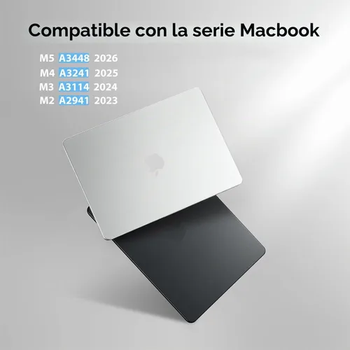 Vista 2 de BlueSwan Funda flexible para MacBook Air de 15 pulgadas, M5 M4 M3 M2 2026 Blanco congelado