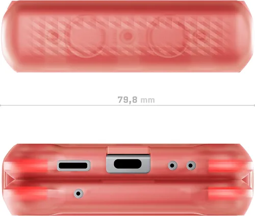 Vista 9 de Ghostek COVERT - Funda rosa para Galaxy Z Flip 4 para mujeres y niñas, protección completa de bisagra y parte trasera transparente, duradera