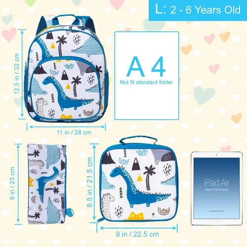 Vista 4 de Mochila infantil para niños y niñas, mochila para preescolar, jardín de infantes