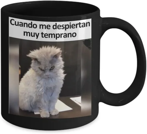 Vista 2 de CUANDO ME LEVANTAN TEMPRANO - Taza café, tazas para café divertidas, tazas de café personalizadas, taza de café inspiradoras, taza grande de cafe