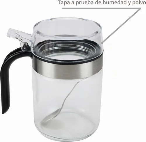 Vista 6 de EIKS - Maceta de vidrio para condimentos con cuchara
