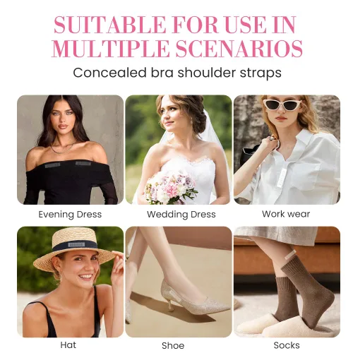 Vista 8 de Cinta de doble cara para ropa y cuerpo (100 piezas) cinta de moda transpirable de doble cara, cinta de tela invisible adecuada para ropa y cuerpo