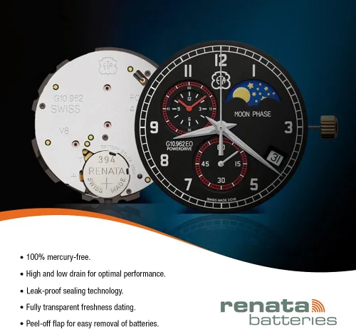 Vista 7 de Renata Baterías 392 - Batería de reloj de óxido de plata (5 unidades)