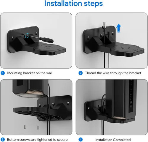 Vista 3 de XLTTYWL® - Soporte de pared para Netgear Orbi y Nighthawk WiFi 7, negro, 1 unidad