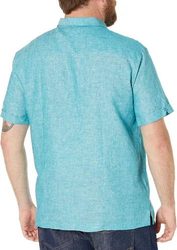 Vista 2 de Cubavera Camisa abotonada de manga corta con un bolsillo para hombre