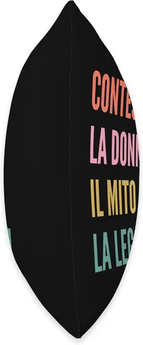 Vista 2 de Disegni Di Nomi Italiani Divertenti Per Contessa Divertido diseño italiano de primer nombre, almohada Contessa, 16 x 16 pulgadas, multicolor