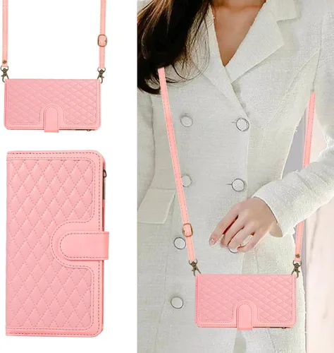 Vista 6 de Asuwish Funda de teléfono para iPhone 12 Pro Max 6.7 con protector de pantalla de vidrio templado y correa de muñeca con cremallera para tarjetero