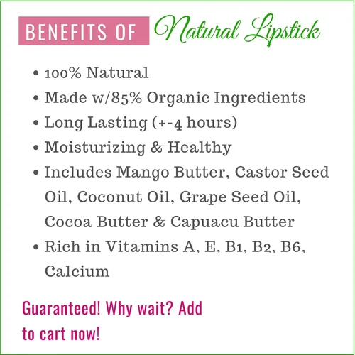 Vista 3 de Fifth & Skin BOTANICAL Lápiz labial Vegano Natural Orgánico Certificado libre de crueldad Sin parabenos Sin petróleo Saludable