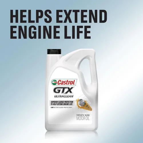 Vista 5 de Castrol GTX Ultraclean 5W-20 - Aceite de motor de mezcla sintética, 5 cuartos de galón (paquete de 2)