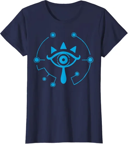 Vista 29 de Zelda Breath of The Wild Sheikah Eye Logo Camiseta Negro