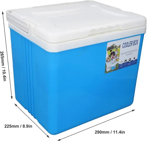 Vista 7 de Enfriador portátil aislado, enfriador duro pequeño de 10 litros con asa, a prueba de fugas, lonchera aislada al aire libre para picnic, campamento