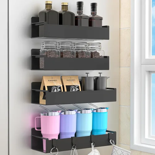 Vista 38 de HuggieGems Soporte Magnético para Botella de Agua para Refrigerador, Organizador de Portavasos para Stanley y Tumbler para Cocina, Paquete de 6