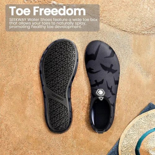 Vista 5 de SEEKWAY SK002 - Zapatos acuáticos unisex de secado rápido, antideslizantes, para playa, natación, piscina, río, navegar y surf