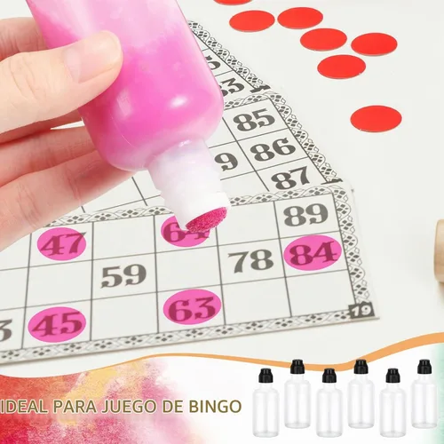 Vista 6 de Patelai Botella vacía de 24 piezas para bingo Daubers de 2 onzas, punta