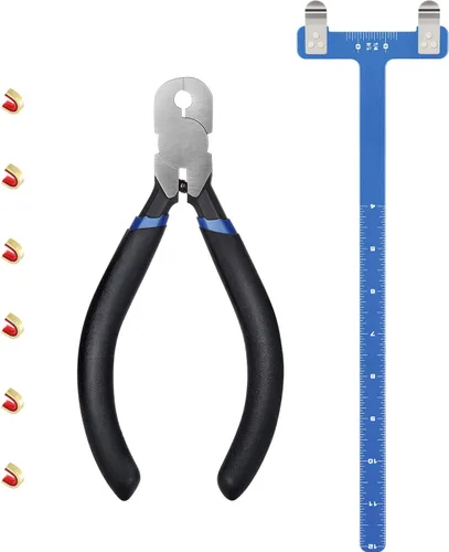 Vista 9 de Zonon Alicates para Puntos de Encoque de Cuerda de Arco, Juego de Cuerdas de Encoque, Regla Cuadrada de Arco en Forma de T, Alicates con Hebilla