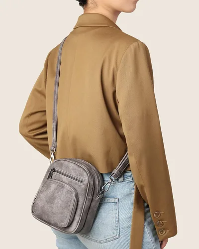 Vista 6 de FADEON Mini bolsos cruzados para mujer, bolso cruzado pequeño, bolso cruzado de diseñador, bolsa de hombro, ranura para tarjetas