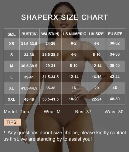 Vista 3 de SHAPERX Body de cuello cuadrado para mujer, sin mangas, sin compresión, para mujer