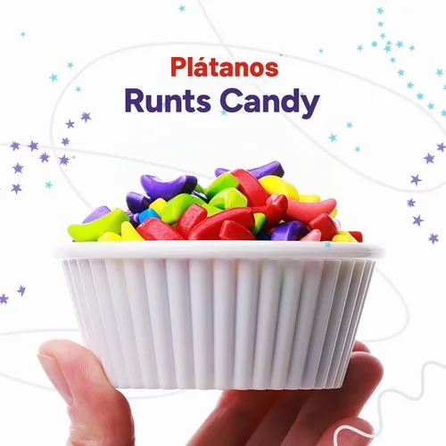Vista 8 de Bananas Runts Candy – 1200 unidades de caramelos duros de 1.7 libras de repuestos para máquina de chicles a granel – Caramelo de plátano