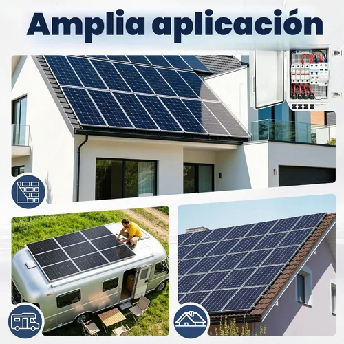 Vista 7 de Caja del combinador del picovoltio de 4 cuerdas, prenda impermeable plástica IP65, fusible 15A y disyuntor 63A