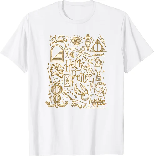 Vista 33 de Harry Potter Deathly Hallows 2 Icon Collage Poster T-Shirt Baby Blue