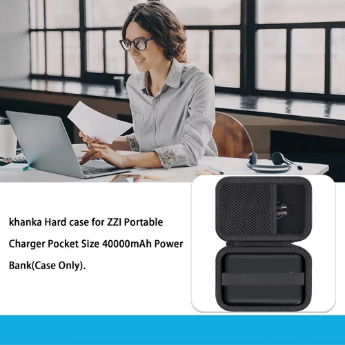 Vista 8 de khanka Estuche rígido para cargador portátil ZZI Tamaño de bolsillo 40000mAh Power Bank/HELLEE Cargador portátil con cable integrado, banco