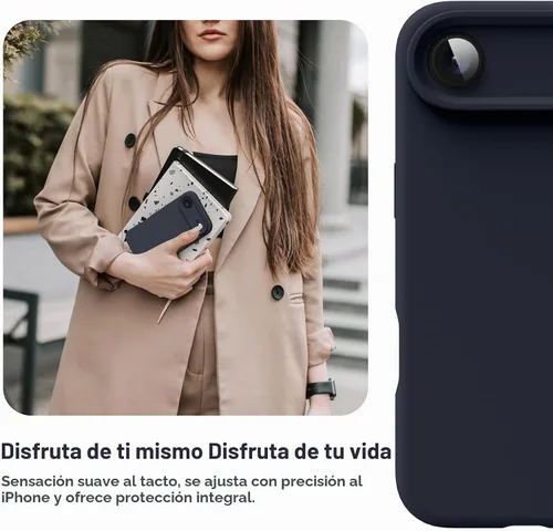 Vista 7 de Supdeal Funda de silicona líquida para iPhone Air - [Protección total para la cámara] [Forro de microfibra suave antiarañazos] Funda de teléfono