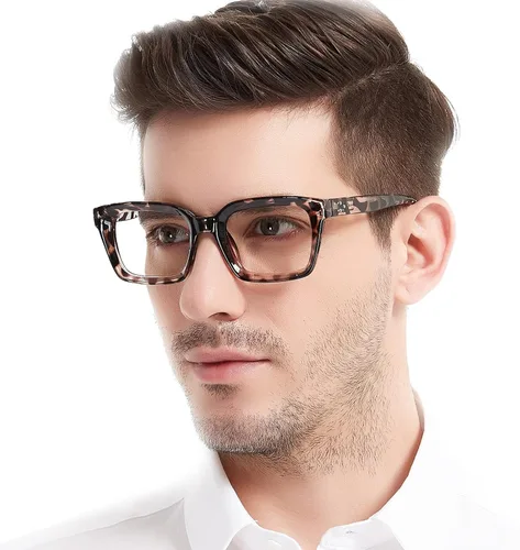 Vista 7 de MARE AZZURO Gafas de lectura cuadradas retro 1.00 para hombres lectores grandes 100 125 150 175 200 225 250 275 300 350 400 500 600 (Verde, 1.0)