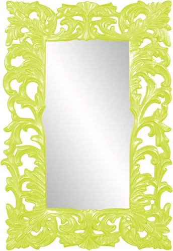 Vista 7 de Howard Elliott Chateau Rectangular Hanging Wall Mirror, Scroll Work Frame, Black, 31.5 x 42 Inch