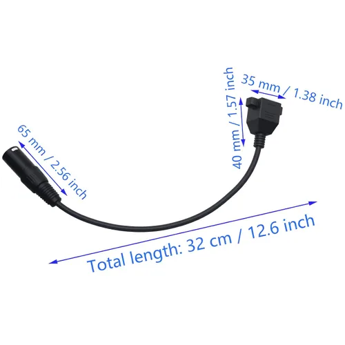Vista 4 de Cable de extensión de conector de red hembra XLR de 3 pines macho a RJ45 para serie de controladores DMX-CON
